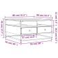 vidaXL Tavolino da Salotto Rovere Fumo 80x80x45 cm Legno Multistrato