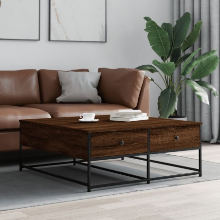 vidaXL Tavolino Salotto Rovere Marrone 100x99x40 cm Legno Multistrato