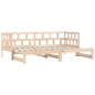vidaXL Divano Letto con Letto Estraibile 90x200cm Legno Massello Pino