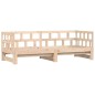 vidaXL Divano Letto con Letto Estraibile 90x200cm Legno Massello Pino