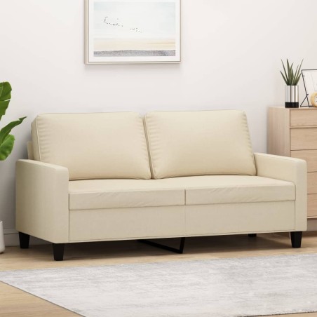 vidaXL Divano a 2 Posti Crema 140 cm in Tessuto