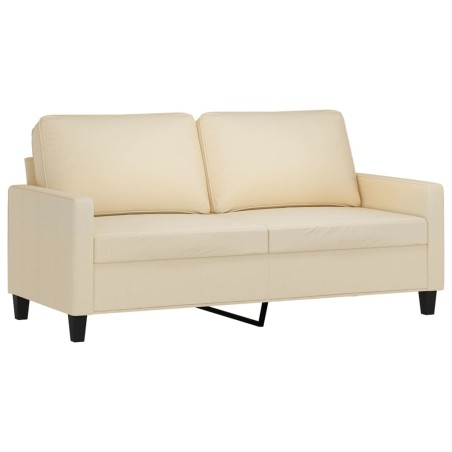 vidaXL Divano a 2 Posti Crema 140 cm in Tessuto