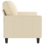 vidaXL Divano a 2 Posti Crema 140 cm in Tessuto vidaXL Divano a 2 Posti Crema 140 cm in Tessuto
