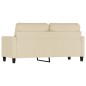 vidaXL Divano a 2 Posti Crema 140 cm in Tessuto vidaXL Divano a 2 Posti Crema 140 cm in Tessuto