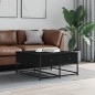 vidaXL Tavolino da Salotto Nero 80x80x40 cm in Legno Multistrato