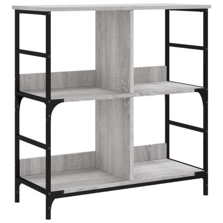 vidaXL Libreria Grigio Sonoma 78,5x33x82 cm in Legno Multistrato