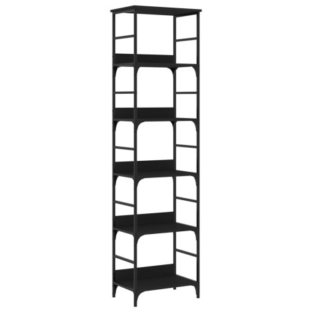 vidaXL Libreria Nera 50x33x188,5 cm in Legno Multistrato