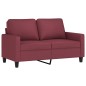 vidaXL Set di Divani 3 pz con Cuscini Rosso Vino in Tessuto vidaXL Set di Divani 3 pz con Cuscini Rosso Vino in Tessuto