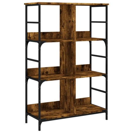 vidaXL Libreria Rovere Fumo 78,5x33x117,5 cm in Legno Multistrato