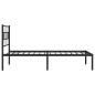 vidaXL Giroletto con Testiera in Metallo Nero 75x190 cm vidaXL Giroletto con Testiera in Metallo Nero 75x190 cm