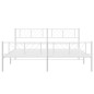 vidaXL Giroletto con Testiera e Pediera Metallo Bianco 180x200 cm