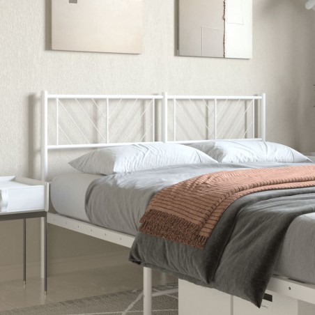 vidaXL Testiera in Metallo Bianco 120 cm