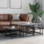 vidaXL Tavolini Salotto Impilabili 5pz Grigio Sonoma Legno Multistrato vidaXL Tavolini Salotto Impilabili 5pz Grigio Sonoma Legno Multistrato