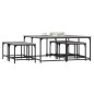 vidaXL Tavolini Salotto Impilabili 5pz Grigio Sonoma Legno Multistrato vidaXL Tavolini Salotto Impilabili 5pz Grigio Sonoma Legno Multistrato