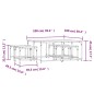 vidaXL Tavolini Salotto Impilabili 5pz Grigio Sonoma Legno Multistrato vidaXL Tavolini Salotto Impilabili 5pz Grigio Sonoma Legno Multistrato