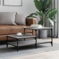 vidaXL Tavolino Salotto Grigio Sonoma 100x50,5x45cm Legno Multistrato
