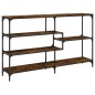 vidaXL Tavolo Consolle Rovere Fumo 160x32x95 cm Legno Multistrato vidaXL Tavolo Consolle Rovere Fumo 160x32x95 cm Legno Multistrato