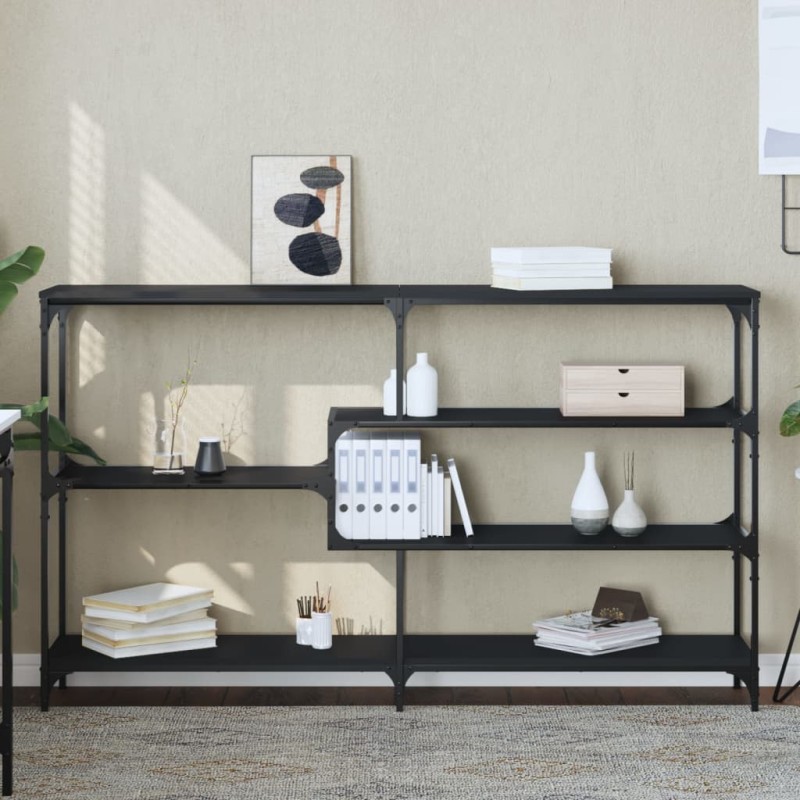 vidaXL Tavolino Consolle Nero 160x32x95 cm in Legno Multistrato vidaXL Tavolino Consolle Nero 160x32x95 cm in Legno Multistrato