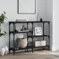 vidaXL Tavolino Consolle Nero 102x29x75 cm in Legno Multistrato vidaXL Tavolino Consolle Nero 102x29x75 cm in Legno Multistrato