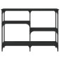 vidaXL Tavolino Consolle Nero 102x29x75 cm in Legno Multistrato vidaXL Tavolino Consolle Nero 102x29x75 cm in Legno Multistrato