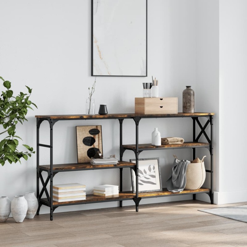 vidaXL Tavolo Consolle Rovere Fumo 150x29x76,5 cm in Legno Multistrato vidaXL Tavolo Consolle Rovere Fumo 150x29x76,5 cm in Legno Multistrato