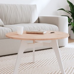 vidaXL Piano per Tavolo Ø70x1,5 cm Rotondo in Legno Massello di Faggio