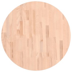 vidaXL Piano per Tavolo Ø70x1,5 cm Rotondo in Legno Massello di Faggio