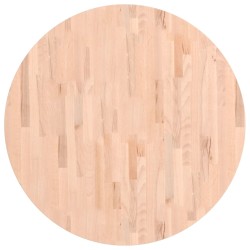 vidaXL Piano per Tavolo Ø90x2,5 cm Rotondo in Legno Massello di Faggio
