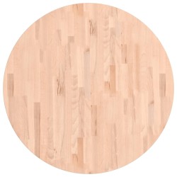 vidaXL Piano per Tavolo Ø90x1,5 cm Rotondo in Legno Massello di Faggio