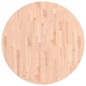 vidaXL Piano per Tavolo Ø90x1,5 cm Rotondo in Legno Massello di Faggio