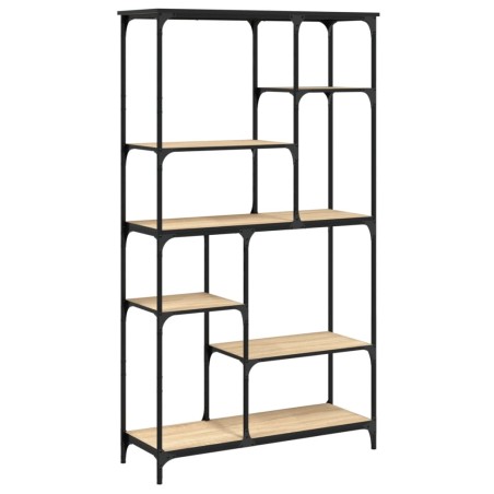 vidaXL Libreria Rovere Sonoma 99x35,5x176 cm Legno Multistrato Acciaio