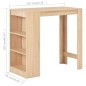 vidaXL Tavolo da Bar con Ripiano Rovere 110x50x103 cm