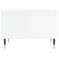 vidaXL Tavolino da Salotto Bianco Lucido 50x46x35 cm Legno Multistrato