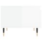 vidaXL Tavolino da Salotto Bianco Lucido 50x46x35 cm Legno Multistrato
