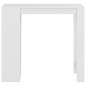 vidaXL Tavolo da Bar con Ripiano Bianco 110x50x103 cm