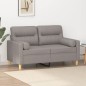 vidaXL Divano a 2 Posti con Cuscini Tortora 120 cm in Tessuto vidaXL Divano a 2 Posti con Cuscini Tortora 120 cm in Tessuto