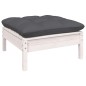 vidaXL Set Divani da Giardino 7 pz con Cuscini Bianchi Legno di Pino vidaXL Set Divani da Giardino 7 pz con Cuscini Bianchi Legno di Pino