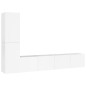 Set di Mobili Porta TV 4 pz Bianco Lucido in Legno Multistrato Set di Mobili Porta TV 4 pz Bianco Lucido in Legno Multistrato