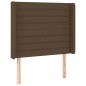 vidaXL Testiera ad Orecchio Marrone Scuro 103x16x118/128 cm in Tessuto vidaXL Testiera ad Orecchio Marrone Scuro 103x16x118/128 cm in Tessuto