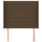 vidaXL Testiera ad Orecchio Marrone Scuro 103x16x118/128 cm in Tessuto vidaXL Testiera ad Orecchio Marrone Scuro 103x16x118/128 cm in Tessuto