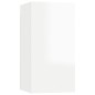 Set di Mobili Porta TV 4 pz Bianco Lucido in Legno Multistrato Set di Mobili Porta TV 4 pz Bianco Lucido in Legno Multistrato
