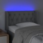 vidaXL Testiera Grigio Chiaro a LED 83x16x78/88 cm in Tessuto vidaXL Testiera Grigio Chiaro a LED 83x16x78/88 cm in Tessuto