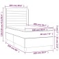 vidaXL Letto a Molle Materasso e LED Marrone Scuro 100x200 cm Tessuto vidaXL Letto a Molle Materasso e LED Marrone Scuro 100x200 cm Tessuto