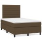 vidaXL Giroletto a Molle con Materasso Marrone Scuro 120x200cm Tessuto