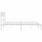 vidaXL Giroletto con Testiera Metallo Bianco 135x190 cm vidaXL Giroletto con Testiera Metallo Bianco 135x190 cm