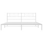 vidaXL Giroletto con Testiera Metallo Bianco 193x203 cm vidaXL Giroletto con Testiera Metallo Bianco 193x203 cm