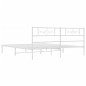 vidaXL Giroletto con Testiera Metallo Bianco 193x203 cm vidaXL Giroletto con Testiera Metallo Bianco 193x203 cm