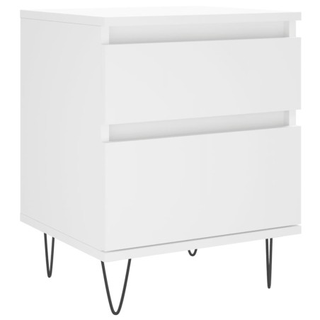 vidaXL Comodino Bianco 40x35x50 cm in Legno Multistrato
