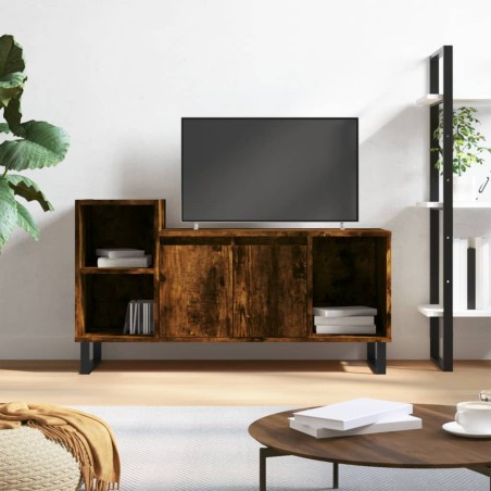 vidaXL Mobile TV Rovere Fumo 100x35x55 cm in Legno Multistrato