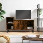vidaXL Mobile TV Rovere Fumo 100x35x55 cm in Legno Multistrato